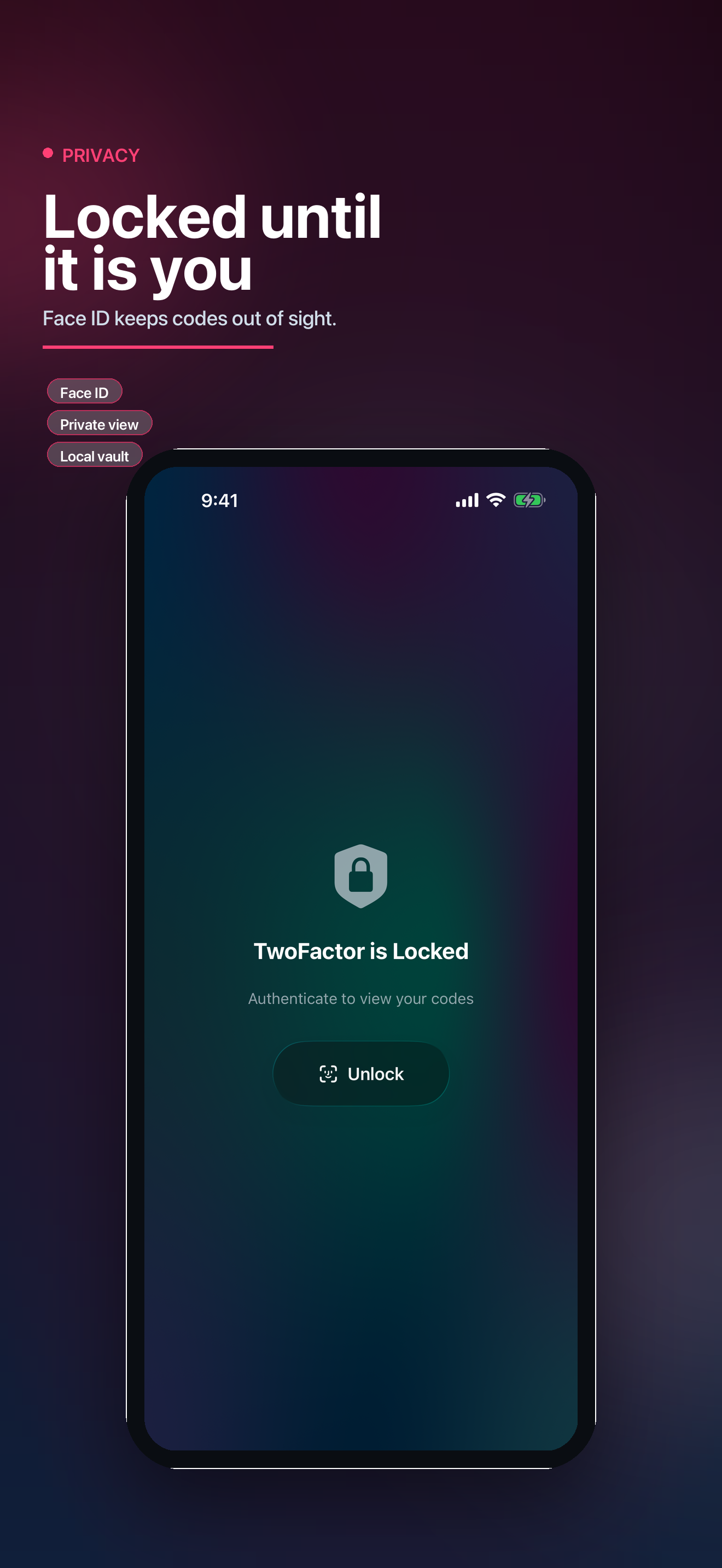 MyCode biometric lock screen